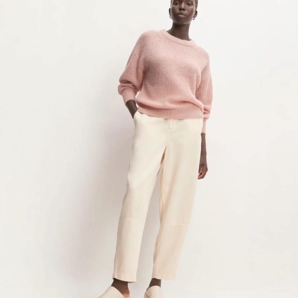 Everlane XS The Cocoon Alpaca Crew in Cafe Creme